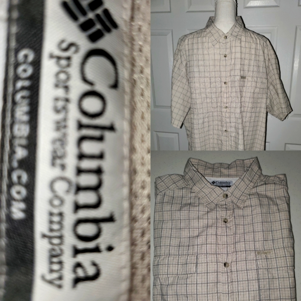 Columbia short sleeved button down shirt